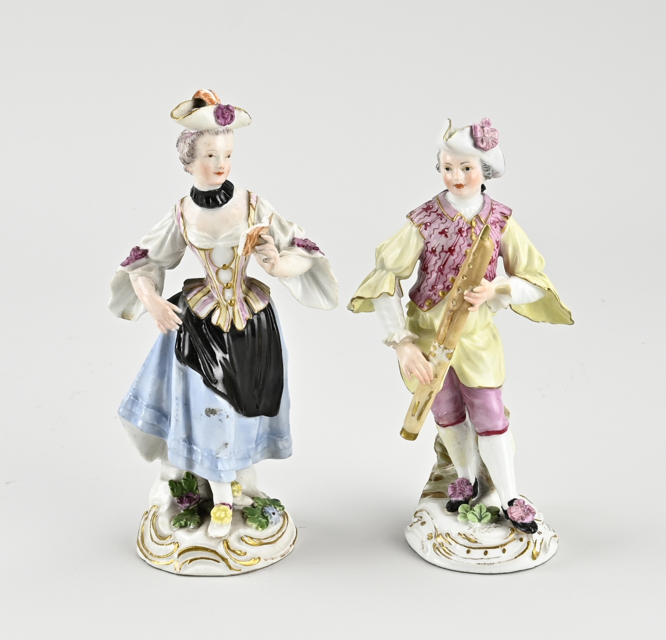 Two 18th century German Meissen figures. Marcolini.
